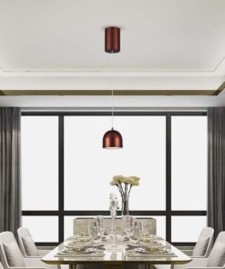 LED κρεμαστό φωτιστικό οροφής 8.5W 3000K θερμό λευκό με καφέ σώμα και On/Off αφής V-TAC – 7997