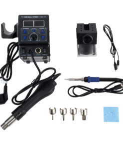 GloboStar® 79972 Ψηφιακός Σταθμός Συγκόλλησης 2in1 με Ψηφιακή Οθόνη – Κολλητήρι – Πιστόλι Θερμού Αέρα Hot Air Soldering Welding Gun και PID Προγραμματιζόμενο Σύστημα Ελέγχου Θερμοκρασίας – 1200W