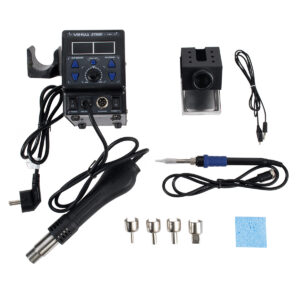 GloboStar® 79972 Ψηφιακός Σταθμός Συγκόλλησης 2in1 με Ψηφιακή Οθόνη – Κολλητήρι – Πιστόλι Θερμού Αέρα Hot Air Soldering Welding Gun και PID Προγραμματιζόμενο Σύστημα Ελέγχου Θερμοκρασίας – 1200W