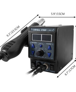 GloboStar® 79972 Ψηφιακός Σταθμός Συγκόλλησης 2in1 με Ψηφιακή Οθόνη – Κολλητήρι – Πιστόλι Θερμού Αέρα Hot Air Soldering Welding Gun και PID Προγραμματιζόμενο Σύστημα Ελέγχου Θερμοκρασίας – 1200W