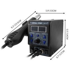 GloboStar® 79972 Ψηφιακός Σταθμός Συγκόλλησης 2in1 με Ψηφιακή Οθόνη – Κολλητήρι – Πιστόλι Θερμού Αέρα Hot Air Soldering Welding Gun και PID Προγραμματιζόμενο Σύστημα Ελέγχου Θερμοκρασίας – 1200W