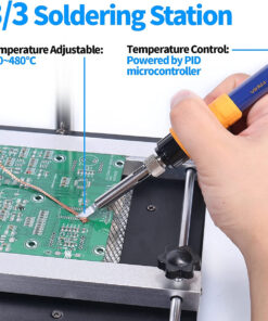 GloboStar® 79973 Ψηφιακός Σταθμός Συγκόλλησης 3in1 με Ψηφιακή Οθόνη – Κολλητήρι – Πιστόλι Θερμού Αέρα Hot Air Soldering Welding Gun – Φούρνος Πλακετών Solder Preheat Welding Oven PCB και PID Προγραμματιζόμενο Σύστημα Ελέγχου Θερμοκρασίας – 1200W