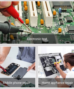 GloboStar® 79975 Ψηφιακό Φορητό Πολύμετρο Data Retantion True RMS Intelligent Automation Μπαταρίας 2 x AAA (Δεν Περιλαμβάνονται) Μετρητής Τάσης AC/DC – Θερμοκρασία – Αμπερόμετρο – Voltmeter – Καπασιτόμετρο – Ohm – Μαύρο