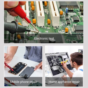 GloboStar® 79975 Ψηφιακό Φορητό Πολύμετρο Data Retantion True RMS Intelligent Automation Μπαταρίας 2 x AAA (Δεν Περιλαμβάνονται) Μετρητής Τάσης AC/DC – Θερμοκρασία – Αμπερόμετρο – Voltmeter – Καπασιτόμετρο – Ohm – Μαύρο