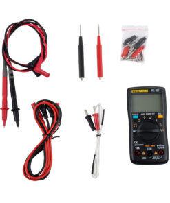 GloboStar® 79975 Ψηφιακό Φορητό Πολύμετρο Data Retantion True RMS Intelligent Automation Μπαταρίας 2 x AAA (Δεν Περιλαμβάνονται) Μετρητής Τάσης AC/DC – Θερμοκρασία – Αμπερόμετρο – Voltmeter – Καπασιτόμετρο – Ohm – Μαύρο