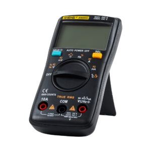 GloboStar® 79975 Ψηφιακό Φορητό Πολύμετρο Data Retantion True RMS Intelligent Automation Μπαταρίας 2 x AAA (Δεν Περιλαμβάνονται) Μετρητής Τάσης AC/DC – Θερμοκρασία – Αμπερόμετρο – Voltmeter – Καπασιτόμετρο – Ohm – Μαύρο