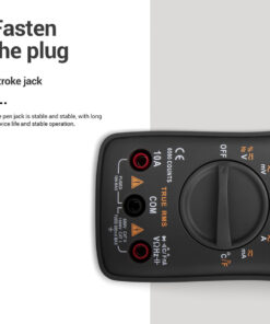 GloboStar® 79975 Ψηφιακό Φορητό Πολύμετρο Data Retantion True RMS Intelligent Automation Μπαταρίας 2 x AAA (Δεν Περιλαμβάνονται) Μετρητής Τάσης AC/DC – Θερμοκρασία – Αμπερόμετρο – Voltmeter – Καπασιτόμετρο – Ohm – Μαύρο