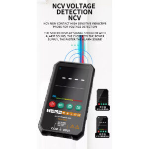 GloboStar® 79976 Ψηφιακό Φορητό Πολύμετρο Data Retantion True RMS Intelligent Automation AI Μπαταρίας 2 x AAA (Δεν Περιλαμβάνονται) με Οπίσθιο Φωτισμό Μετρητής Τάσης AC/DC – Θερμοκρασία – Αμπερόμετρο – Voltmeter – Καπασιτόμετρο – Ohm – Μαύρο