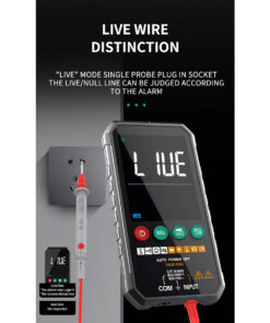 GloboStar® 79976 Ψηφιακό Φορητό Πολύμετρο Data Retantion True RMS Intelligent Automation AI Μπαταρίας 2 x AAA (Δεν Περιλαμβάνονται) με Οπίσθιο Φωτισμό Μετρητής Τάσης AC/DC – Θερμοκρασία – Αμπερόμετρο – Voltmeter – Καπασιτόμετρο – Ohm – Μαύρο