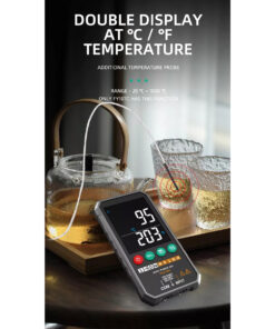 GloboStar® 79976 Ψηφιακό Φορητό Πολύμετρο Data Retantion True RMS Intelligent Automation AI Μπαταρίας 2 x AAA (Δεν Περιλαμβάνονται) με Οπίσθιο Φωτισμό Μετρητής Τάσης AC/DC – Θερμοκρασία – Αμπερόμετρο – Voltmeter – Καπασιτόμετρο – Ohm – Μαύρο