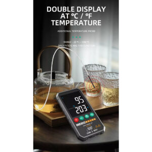 GloboStar® 79976 Ψηφιακό Φορητό Πολύμετρο Data Retantion True RMS Intelligent Automation AI Μπαταρίας 2 x AAA (Δεν Περιλαμβάνονται) με Οπίσθιο Φωτισμό Μετρητής Τάσης AC/DC – Θερμοκρασία – Αμπερόμετρο – Voltmeter – Καπασιτόμετρο – Ohm – Μαύρο