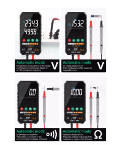 GloboStar® 79976 Ψηφιακό Φορητό Πολύμετρο Data Retantion True RMS Intelligent Automation AI Μπαταρίας 2 x AAA (Δεν Περιλαμβάνονται) με Οπίσθιο Φωτισμό Μετρητής Τάσης AC/DC – Θερμοκρασία – Αμπερόμετρο – Voltmeter – Καπασιτόμετρο – Ohm – Μαύρο
