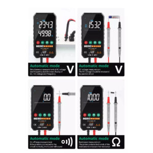 GloboStar® 79976 Ψηφιακό Φορητό Πολύμετρο Data Retantion True RMS Intelligent Automation AI Μπαταρίας 2 x AAA (Δεν Περιλαμβάνονται) με Οπίσθιο Φωτισμό Μετρητής Τάσης AC/DC – Θερμοκρασία – Αμπερόμετρο – Voltmeter – Καπασιτόμετρο – Ohm – Μαύρο