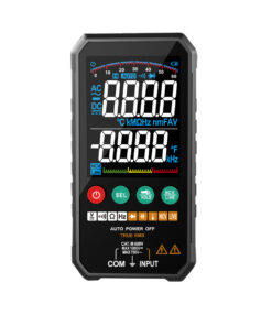 GloboStar® 79976 Ψηφιακό Φορητό Πολύμετρο Data Retantion True RMS Intelligent Automation AI Μπαταρίας 2 x AAA (Δεν Περιλαμβάνονται) με Οπίσθιο Φωτισμό Μετρητής Τάσης AC/DC – Θερμοκρασία – Αμπερόμετρο – Voltmeter – Καπασιτόμετρο – Ohm – Μαύρο