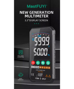 GloboStar® 79976 Ψηφιακό Φορητό Πολύμετρο Data Retantion True RMS Intelligent Automation AI Μπαταρίας 2 x AAA (Δεν Περιλαμβάνονται) με Οπίσθιο Φωτισμό Μετρητής Τάσης AC/DC – Θερμοκρασία – Αμπερόμετρο – Voltmeter – Καπασιτόμετρο – Ohm – Μαύρο