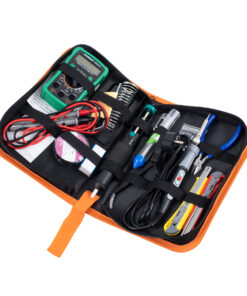 GloboStar® 79978 ΚΙΤ Ηλεκτρονικού με Κολλητήρι & Βάση – Απορροφητική Τρόμπα Κόλλησης – Πλαγιοκόφτη – Τσιμπιδάκι (tweezer) Πενσέτα – Καλάι Κόλλησης – Κοπίδια Φαλτσέτες Ασφαλείας – Ψηφιακό Φορητό Πολύμετρο