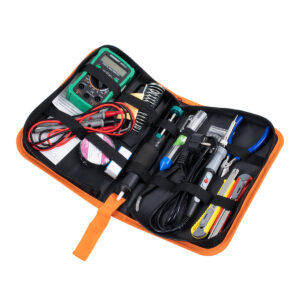 GloboStar® 79978 ΚΙΤ Ηλεκτρονικού με Κολλητήρι & Βάση – Απορροφητική Τρόμπα Κόλλησης – Πλαγιοκόφτη – Τσιμπιδάκι (tweezer) Πενσέτα – Καλάι Κόλλησης – Κοπίδια Φαλτσέτες Ασφαλείας – Ψηφιακό Φορητό Πολύμετρο