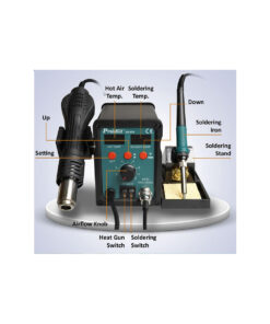 GloboStar® 79979 ProsKit SS-979 Ψηφιακός Σταθμός Συγκόλλησης 2in1 με Dual Digital Ψηφιακή Οθόνη – Κολλητήρι – Πιστόλι Θερμού Αέρα Hot Air Soldering Welding Gun και PID Προγραμματιζόμενο Σύστημα Ελέγχου Θερμοκρασίας – 760W