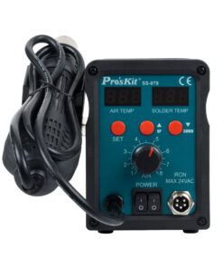 GloboStar® 79979 ProsKit SS-979 Ψηφιακός Σταθμός Συγκόλλησης 2in1 με Dual Digital Ψηφιακή Οθόνη – Κολλητήρι – Πιστόλι Θερμού Αέρα Hot Air Soldering Welding Gun και PID Προγραμματιζόμενο Σύστημα Ελέγχου Θερμοκρασίας – 760W