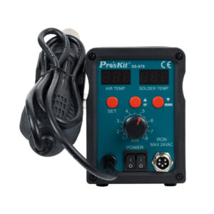 GloboStar® 79979 ProsKit SS-979 Ψηφιακός Σταθμός Συγκόλλησης 2in1 με Dual Digital Ψηφιακή Οθόνη – Κολλητήρι – Πιστόλι Θερμού Αέρα Hot Air Soldering Welding Gun και PID Προγραμματιζόμενο Σύστημα Ελέγχου Θερμοκρασίας – 760W