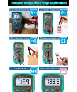 GloboStar® 79982 Ψηφιακό Πολύμετρο Proskit MT-1210 με Θήκη Προστασίας – Οθόνη 3 ½ – Buzzer και Βοηθητικό Φωτισμό