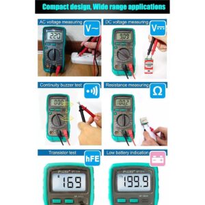 GloboStar® 79982 Ψηφιακό Πολύμετρο Proskit MT-1210 με Θήκη Προστασίας – Οθόνη 3 ½ – Buzzer και Βοηθητικό Φωτισμό