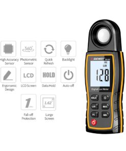 GloboStar® 79983 Ψηφιακός Μετρητής Έντασης Φωτισμού SNDWAY SW-582 με έλεγχο 0 έως 200000 lux