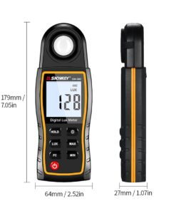 GloboStar® 79983 Ψηφιακός Μετρητής Έντασης Φωτισμού SNDWAY SW-582 με έλεγχο 0 έως 200000 lux