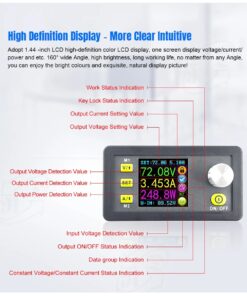 GloboStar® 79984 DPS5020-USB-BT Ψηφιακό Δοκιμαστικό Εργαλείο Ηλεκτρονικού/Τεχνικού Τμήματος Ρυθμιζόμενης Τάσης & Ampere – Βολτόμετρο/Αμπερόμετρο/Βατόμετρο Μετατροπέας με LCD Οθόνη Max Output 0-20A/DC 0-50V/0-1000W με Micro USB & Βluetooth APP