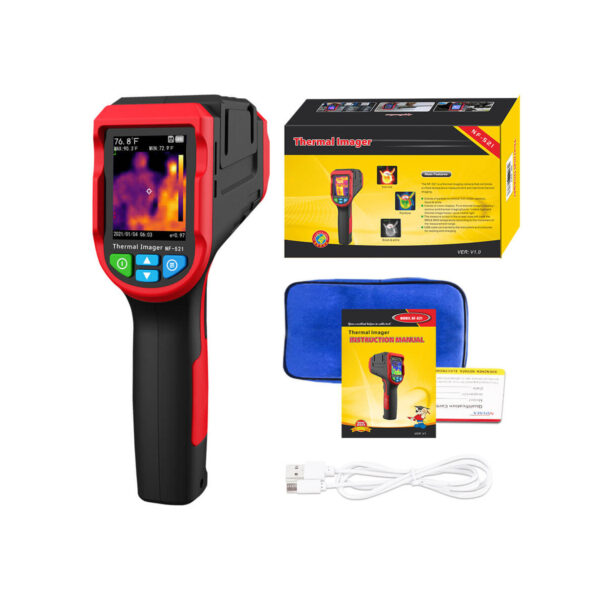 GloboStar® 79989 Θερμοκάμερα Χειρός -10°C – 400°C 32×32 Pixel Οθόνη 2.4 TFT LCD 2 Megapixel HD Επαναφορτιζόμενη με Μπαταρία Li-ion 2600mAh & Καλώδιο Φόρτισης Micro USB Interface – 8GB Micro TF Card