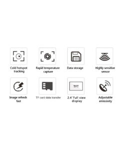 GloboStar® 79989 Θερμοκάμερα Χειρός -10°C – 400°C 32×32 Pixel Οθόνη 2.4 TFT LCD 2 Megapixel HD Επαναφορτιζόμενη με Μπαταρία Li-ion 2600mAh & Καλώδιο Φόρτισης Micro USB Interface – 8GB Micro TF Card
