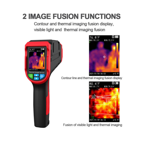 GloboStar® 79989 Θερμοκάμερα Χειρός -10°C – 400°C 32×32 Pixel Οθόνη 2.4 TFT LCD 2 Megapixel HD Επαναφορτιζόμενη με Μπαταρία Li-ion 2600mAh & Καλώδιο Φόρτισης Micro USB Interface – 8GB Micro TF Card