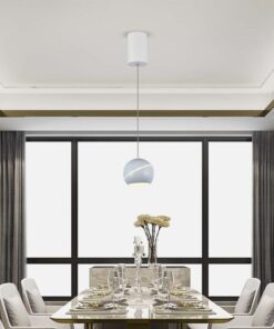 LED κρεμαστό φωτιστικό οροφής σφαίρα 8.5W 3000K θερμό λευκό με λευκό σώμα V-TAC – 7999