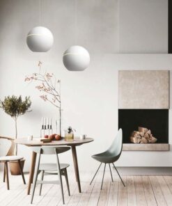 LED κρεμαστό φωτιστικό οροφής σφαίρα 8.5W 3000K θερμό λευκό με λευκό σώμα V-TAC – 7999