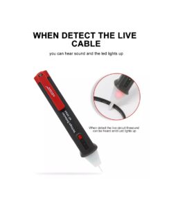 GloboStar 79991 Επαγγελματικός Ανιχνευτής Τάσης ΑC – Voltage Detector Χωρίς Επαφή 50-1000V με Φακό LED – Ένδειξη LED – Ένδειξη Ισχύος Σήματος – Εργαλείο Ηλεκτρολόγου