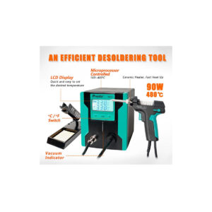 GloboStar® 79994 Proskit SS-331H Desoldering Station – Επαγγελματικός Σταθμός Αποκόλλησης Ρεύματος 140W AC 220-240V με Ρύθμιση Θερμοκρασίας 160°C έως 480°C Μ13 x Π18.5 x Υ16cm