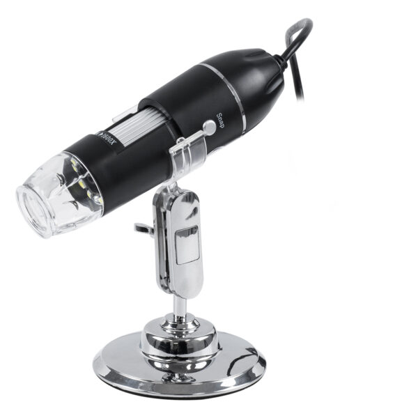 GloboStar® 79995 Digital Electron Microscope With 8 LED – Ψηφιακό Ηλεκτρονικό Μικροσκόπιο με 8 LED USB & Type-C Adapter DC 5v x1600 Zoom Mode – Video Camera 2MP 1600×1200 Φ3.5 x Υ12cm