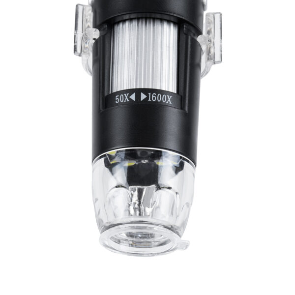 GloboStar® 79995 Digital Electron Microscope With 8 LED – Ψηφιακό Ηλεκτρονικό Μικροσκόπιο με 8 LED USB & Type-C Adapter DC 5v x1600 Zoom Mode – Video Camera 2MP 1600×1200 Φ3.5 x Υ12cm