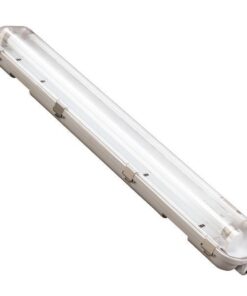 ΦΩΤΙΣΤΙΚΟ ΣΤΕΓΑΝΟ ΓΙΑ LED TUBE ME INOX CLIPS 2×1.20m EUROLAMP 147-56064