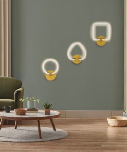 GloboStar® ELIZA 61344 Φωτιστικό Τοίχου – Απλίκα Design LED CCT 8W 960lm 360° AC 220-240V – Εναλλαγή Φωτισμού μέσω Διακόπτη On/Off All In One Ψυχρό 6000k+Φυσικό 4500k+Θερμό 2700k Μ22 x Π5 x Υ28.5cm – Χρυσό – 3 Years Warranty