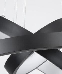 GloboStar® NEMESIS TRIO 61167-DECO Κρεμαστό Φωτιστικό Δαχτυλίδι-Κύκλος LED CCT 100W 12123lm 360° AC 220-240V – Εναλλαγή Φωτισμού μέσω Τηλεχειριστηρίου All In One Ψυχρό 6000k+Φυσικό 4500k+Θερμό 2700k Dimmable Φ25+40+60cm – Μαύρο – 3 Years Warranty