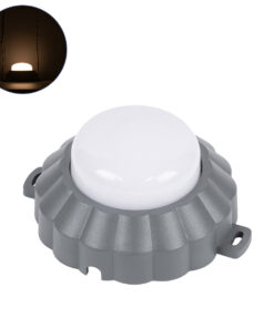 GloboStar® WALLLIGHT-MONA 90628 Φωτιστικό Τοίχου – Απλίκα Point Light LED 6W 660lm 360° DC 24V Αδιάβροχο IP65 Φ11 x Υ6.5cm Θερμό Λευκό 3000K – Γκρι Ανθρακί – 3 Years Warranty