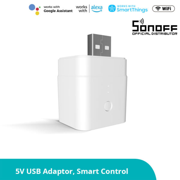 GloboStar® 80014 SONOFF MICRO-R2 - Wi-Fi Smart Switch 5V USB Smart Adaptor