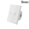 GloboStar® 80016 SONOFF T0EU2C-TX-EU-R2 – Wi-Fi Smart Wall Touch Button Switch 2 Way TX GR Series