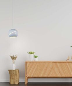 LED κρεμαστό φωτιστικό οροφής σφαίρα 8.5W 3000K θερμό λευκό με λευκό σώμα και On/Off αφής V-TAC – 8002