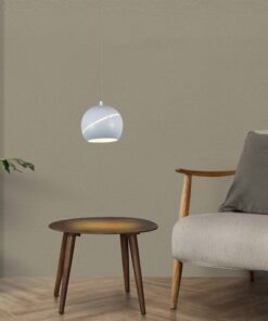 LED κρεμαστό φωτιστικό οροφής σφαίρα 8.5W 3000K θερμό λευκό με λευκό σώμα και On/Off αφής V-TAC – 8002