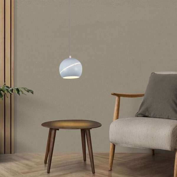 LED κρεμαστό φωτιστικό οροφής σφαίρα 8.5W 3000K θερμό λευκό με λευκό σώμα και On/Off αφής V-TAC – 8002