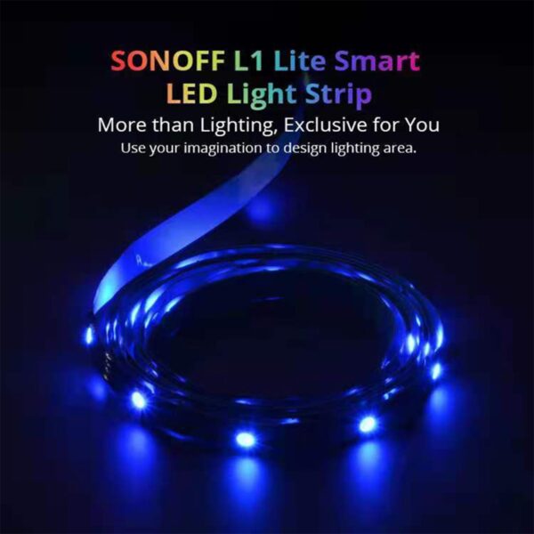 GloboStar® 80025 SONOFF L1-5050RGB-GR-5M-R2 – Smart RGB LED Light Strip Extension 5M Waterproof IP65