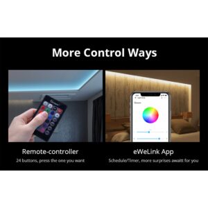 GloboStar® 80026 SONOFF L2-LITE-5M-EU-GR-R2 – Wi-Fi Smart RGB LED Light Strip SET 5M