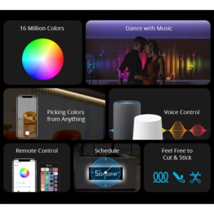 GloboStar® 80026 SONOFF L2-LITE-5M-EU-GR-R2 – Wi-Fi Smart RGB LED Light Strip SET 5M